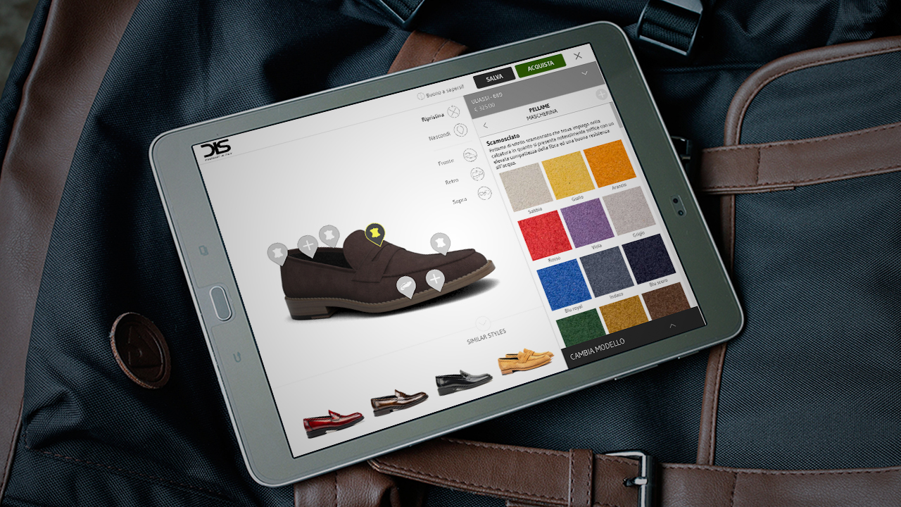 design italian shoes e-commerce configuratore