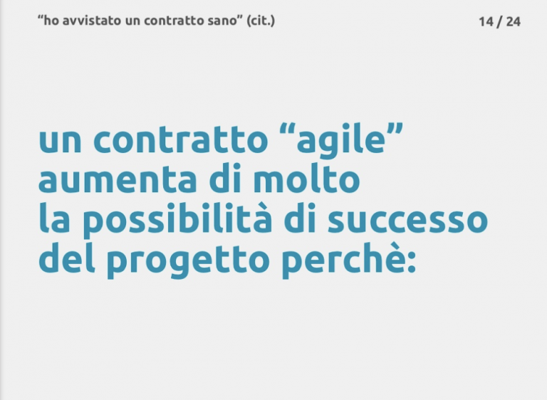 approccio agile ai contratti